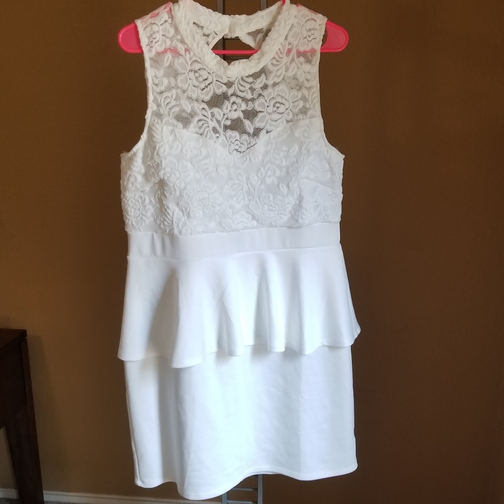 White Lace Cocktail Dress